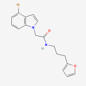 2-(4-bromo-1H-indol-1-yl)-N-[3-(furan-2-yl)propyl]acetamide