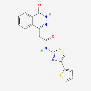 2-(4-hydroxyphthalazin-1-yl)-N-[4-(thiophen-2-yl)-1,3-thiazol-2-yl]acetamide