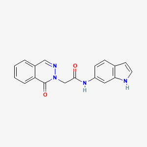 molecular formula C18H14N4O2 B11003014 N-(1H-indol-6-yl)-2-(1-oxophthalazin-2(1H)-yl)acetamide 