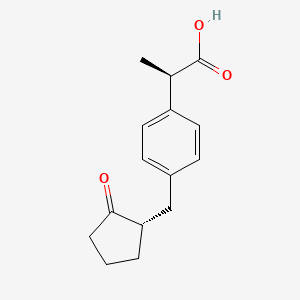 (2R)-2-(4-{[(1S)-2-Oxocyclopentyl]methyl}phenyl)propanoic acid