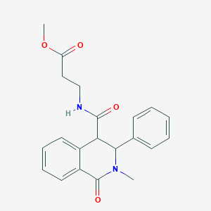 methyl N-[(2-methyl-1-oxo-3-phenyl-1,2,3,4-tetrahydroisoquinolin-4-yl)carbonyl]-beta-alaninate