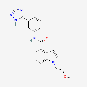 molecular formula C20H19N5O2 B11003071 1-(2-methoxyethyl)-N-[3-(4H-1,2,4-triazol-3-yl)phenyl]-1H-indole-4-carboxamide 