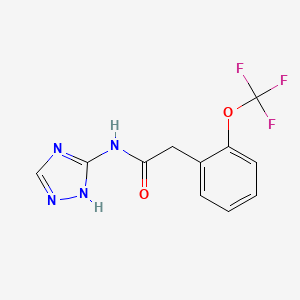 molecular formula C11H9F3N4O2 B11003072 N-(4H-1,2,4-triazol-3-yl)-2-[2-(trifluoromethoxy)phenyl]acetamide 