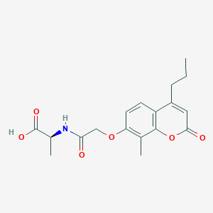 N-{[(8-methyl-2-oxo-4-propyl-2H-chromen-7-yl)oxy]acetyl}-L-alanine