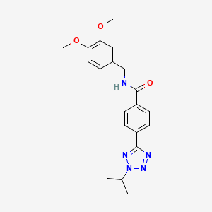 N-(3,4-dimethoxybenzyl)-4-[2-(propan-2-yl)-2H-tetrazol-5-yl]benzamide