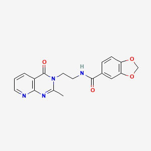 N-[2-(2-methyl-4-oxopyrido[2,3-d]pyrimidin-3(4H)-yl)ethyl]-1,3-benzodioxole-5-carboxamide