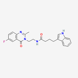 N-[2-(6-fluoro-2-methyl-4-oxoquinazolin-3(4H)-yl)ethyl]-4-(1H-indol-3-yl)butanamide