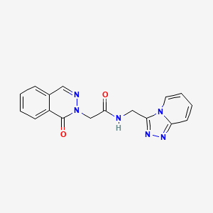 molecular formula C17H14N6O2 B11003133 2-(1-oxophthalazin-2(1H)-yl)-N-([1,2,4]triazolo[4,3-a]pyridin-3-ylmethyl)acetamide 