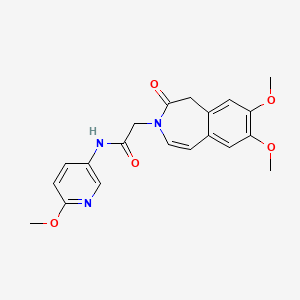 molecular formula C20H21N3O5 B11003134 2-(7,8-dimethoxy-2-oxo-1,2-dihydro-3H-3-benzazepin-3-yl)-N-(6-methoxypyridin-3-yl)acetamide 