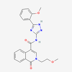 2-(2-methoxyethyl)-N-[3-(2-methoxyphenyl)-1H-1,2,4-triazol-5-yl]-1-oxo-1,2-dihydroisoquinoline-4-carboxamide