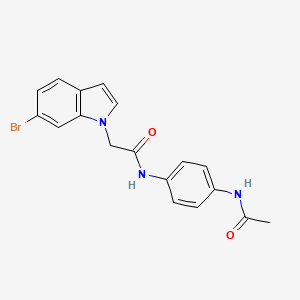 N-[4-(acetylamino)phenyl]-2-(6-bromo-1H-indol-1-yl)acetamide