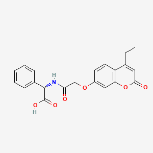 (2S)-({[(4-ethyl-2-oxo-2H-chromen-7-yl)oxy]acetyl}amino)(phenyl)ethanoic acid