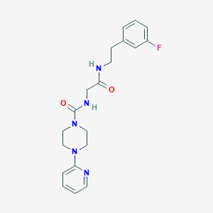 molecular formula C20H24FN5O2 B11003172 N-(2-{[2-(3-fluorophenyl)ethyl]amino}-2-oxoethyl)-4-(pyridin-2-yl)piperazine-1-carboxamide 