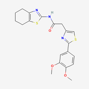 2-[2-(3,4-dimethoxyphenyl)-1,3-thiazol-4-yl]-N-[(2Z)-4,5,6,7-tetrahydro-1,3-benzothiazol-2(3H)-ylidene]acetamide