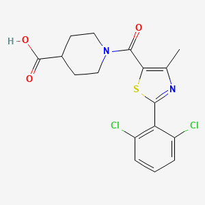 1-{[2-(2,6-Dichlorophenyl)-4-methyl-1,3-thiazol-5-yl]carbonyl}piperidine-4-carboxylic acid