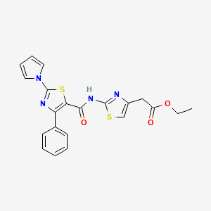 ethyl [2-({[4-phenyl-2-(1H-pyrrol-1-yl)-1,3-thiazol-5-yl]carbonyl}amino)-1,3-thiazol-4-yl]acetate