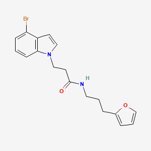 3-(4-bromo-1H-indol-1-yl)-N-[3-(furan-2-yl)propyl]propanamide