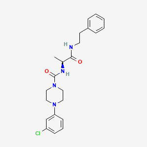 4-(3-chlorophenyl)-N-{(2S)-1-oxo-1-[(2-phenylethyl)amino]propan-2-yl}piperazine-1-carboxamide