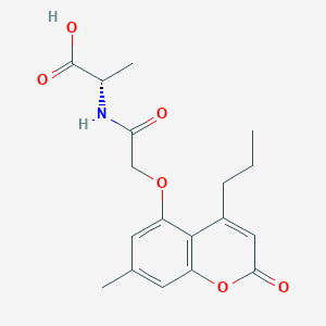 N-{[(7-methyl-2-oxo-4-propyl-2H-chromen-5-yl)oxy]acetyl}-L-alanine