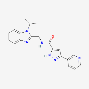 N-{[1-(propan-2-yl)-1H-benzimidazol-2-yl]methyl}-5-(pyridin-3-yl)-1H-pyrazole-3-carboxamide