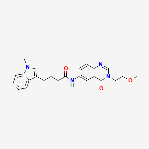 N-[3-(2-methoxyethyl)-4-oxo-3,4-dihydroquinazolin-6-yl]-4-(1-methyl-1H-indol-3-yl)butanamide