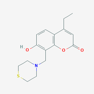 4-ethyl-7-hydroxy-8-(thiomorpholin-4-ylmethyl)-2H-chromen-2-one