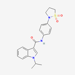 N-[4-(1,1-dioxido-1,2-thiazolidin-2-yl)phenyl]-1-(propan-2-yl)-1H-indole-3-carboxamide