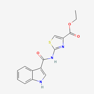 ethyl (2Z)-2-[(1H-indol-3-ylcarbonyl)imino]-2,3-dihydro-1,3-thiazole-4-carboxylate