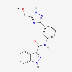 N-{3-[5-(methoxymethyl)-4H-1,2,4-triazol-3-yl]phenyl}-1H-indazole-3-carboxamide