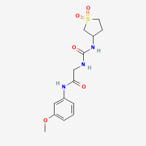 N~2~-[(1,1-dioxidotetrahydrothiophen-3-yl)carbamoyl]-N-(3-methoxyphenyl)glycinamide