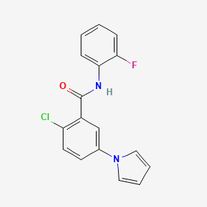 2-chloro-N-(2-fluorophenyl)-5-(1H-pyrrol-1-yl)benzamide