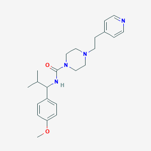 N-[1-(4-methoxyphenyl)-2-methylpropyl]-4-[2-(pyridin-4-yl)ethyl]piperazine-1-carboxamide