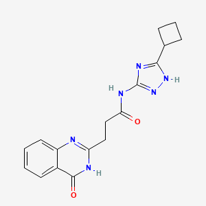 N-(5-cyclobutyl-1H-1,2,4-triazol-3-yl)-3-(4-oxo-3,4-dihydro-2-quinazolinyl)propanamide