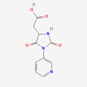 [2,5-Dioxo-1-(pyridin-3-yl)imidazolidin-4-yl]acetic acid