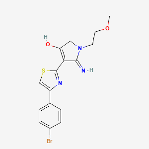 4-[4-(4-bromophenyl)-1,3-thiazol-2-yl]-5-imino-1-(2-methoxyethyl)-2,5-dihydro-1H-pyrrol-3-ol