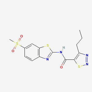 N-[(2Z)-6-(methylsulfonyl)-1,3-benzothiazol-2(3H)-ylidene]-4-propyl-1,2,3-thiadiazole-5-carboxamide