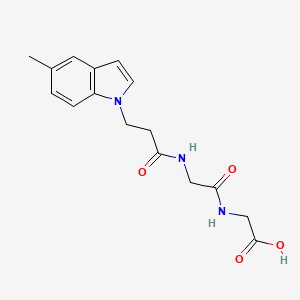 molecular formula C16H19N3O4 B11003373 N-[3-(5-methyl-1H-indol-1-yl)propanoyl]glycylglycine 