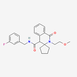 N-(3-fluorobenzyl)-2'-(2-methoxyethyl)-1'-oxo-1',4'-dihydro-2'H-spiro[cyclopentane-1,3'-isoquinoline]-4'-carboxamide