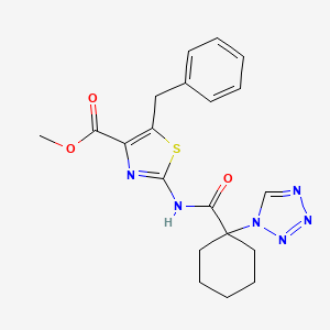 methyl 5-benzyl-2-({[1-(1H-tetrazol-1-yl)cyclohexyl]carbonyl}amino)-1,3-thiazole-4-carboxylate