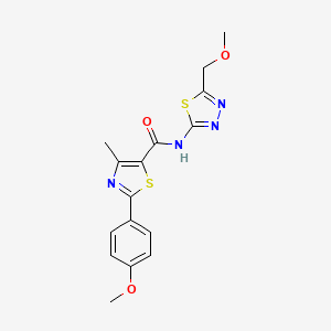 N-[(2E)-5-(methoxymethyl)-1,3,4-thiadiazol-2(3H)-ylidene]-2-(4-methoxyphenyl)-4-methyl-1,3-thiazole-5-carboxamide