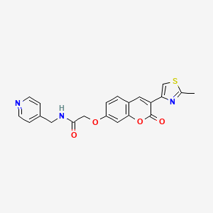 2-{[3-(2-methyl-1,3-thiazol-4-yl)-2-oxo-2H-chromen-7-yl]oxy}-N-(pyridin-4-ylmethyl)acetamide