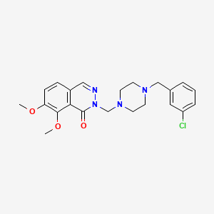 2-{[4-(3-chlorobenzyl)piperazin-1-yl]methyl}-7,8-dimethoxyphthalazin-1(2H)-one