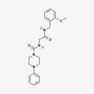 N-{2-[(2-methoxybenzyl)amino]-2-oxoethyl}-4-phenylpiperazine-1-carboxamide