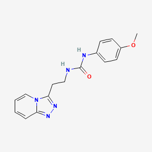 molecular formula C16H17N5O2 B11003473 1-(4-Methoxyphenyl)-3-[2-([1,2,4]triazolo[4,3-a]pyridin-3-yl)ethyl]urea 