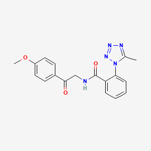 N-[2-(4-methoxyphenyl)-2-oxoethyl]-2-(5-methyl-1H-tetrazol-1-yl)benzamide