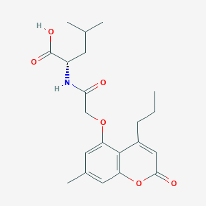 N-{[(7-methyl-2-oxo-4-propyl-2H-chromen-5-yl)oxy]acetyl}-L-leucine