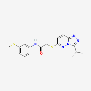 N-[3-(methylsulfanyl)phenyl]-2-{[3-(propan-2-yl)[1,2,4]triazolo[4,3-b]pyridazin-6-yl]sulfanyl}acetamide