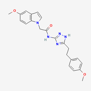 2-(5-methoxy-1H-indol-1-yl)-N-{3-[2-(4-methoxyphenyl)ethyl]-1H-1,2,4-triazol-5-yl}acetamide