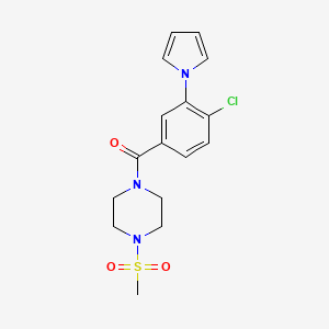 [4-chloro-3-(1H-pyrrol-1-yl)phenyl][4-(methylsulfonyl)piperazin-1-yl]methanone