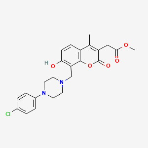 methyl (8-{[4-(4-chlorophenyl)piperazin-1-yl]methyl}-7-hydroxy-4-methyl-2-oxo-2H-chromen-3-yl)acetate